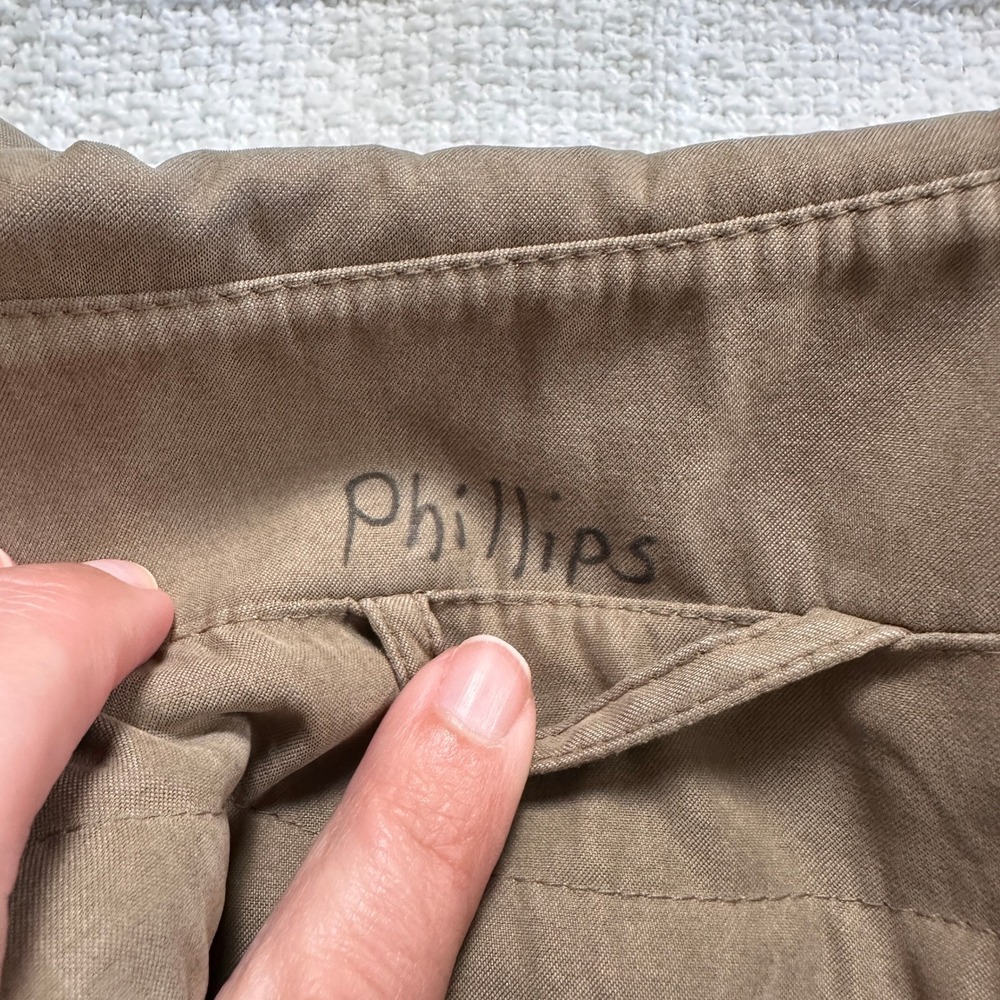 VTG London Fog Trench Coat Tan Khaki Raincoat Jacket M Minimalist Dark Academia - Picture 8 of 11